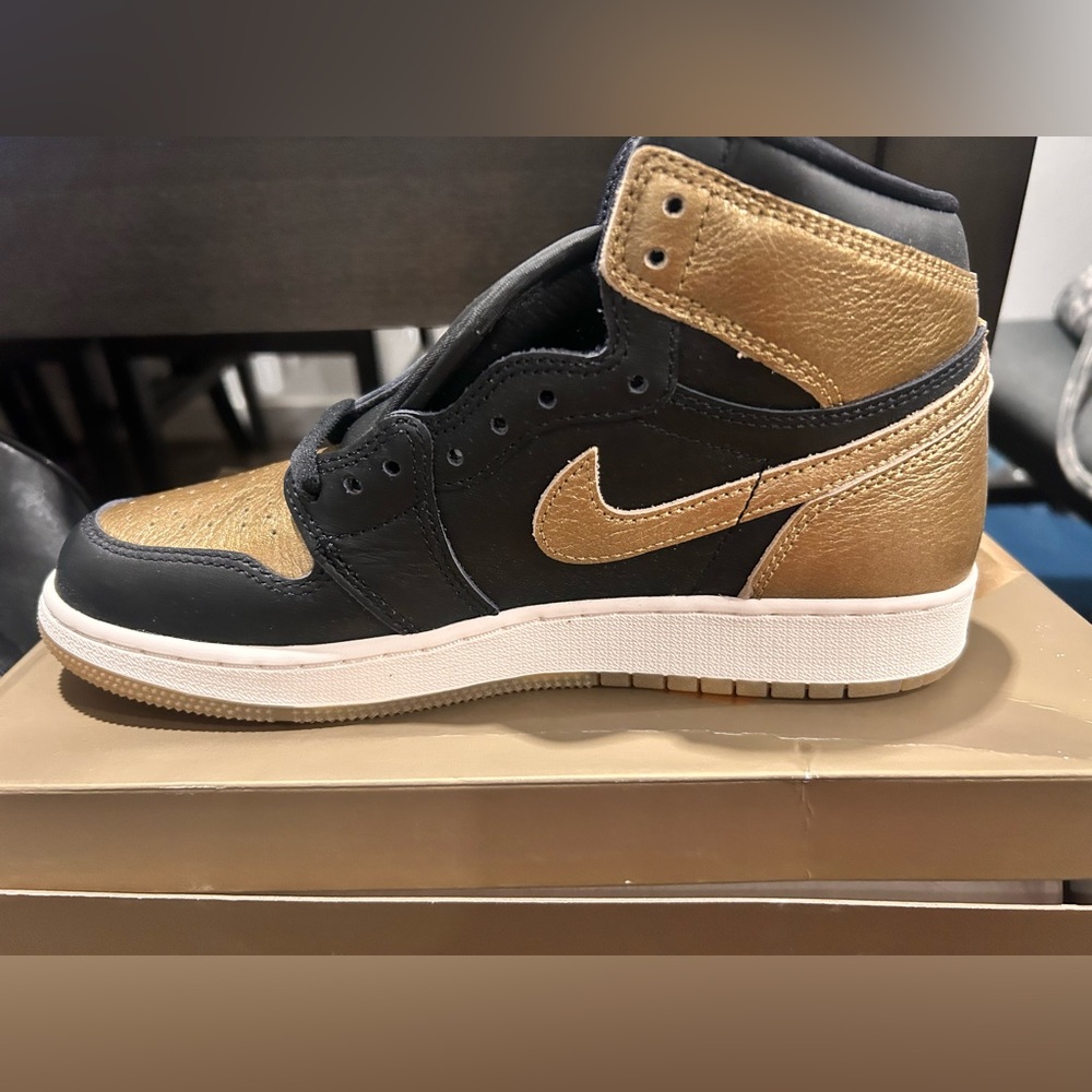 Nike Black and Gold High-Top Sneakers